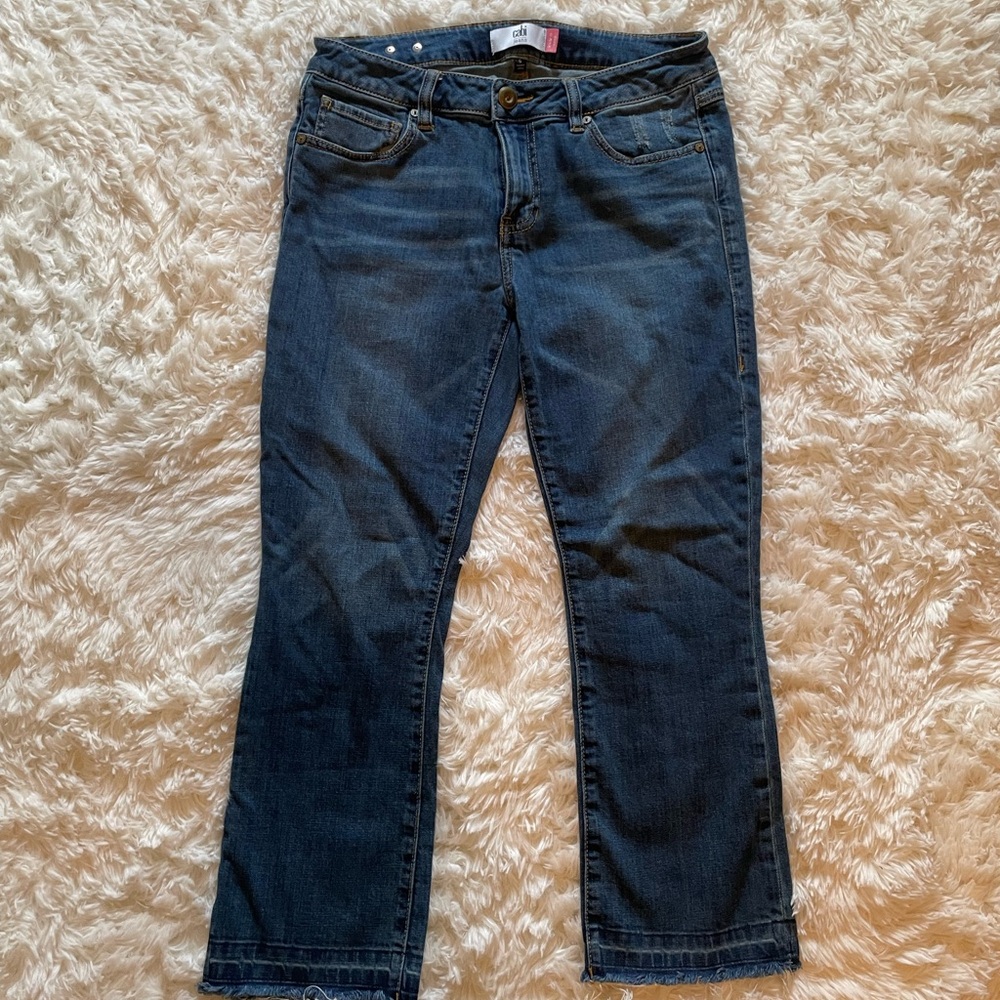 CAbi Blue Cropped Jeans Classic Denim